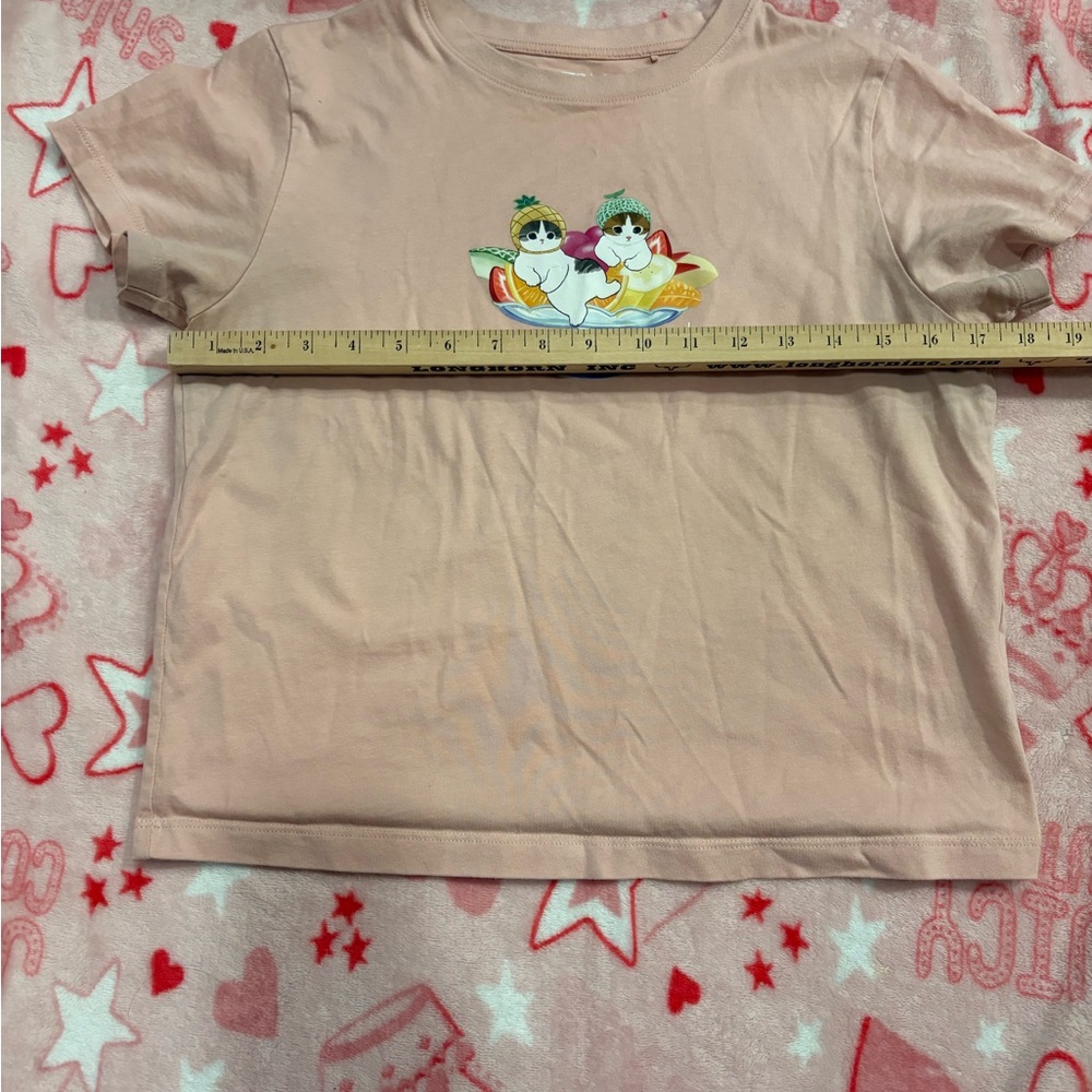 Uniqlo Tee in Light Pink with Fun Graphic - Picture 2 of 3